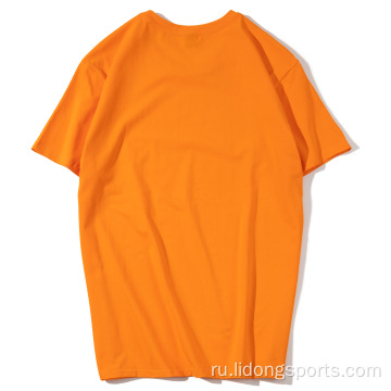 Оптовая хлопчатобумажная футболка с сплошным цветом
